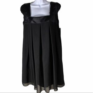 London Times Little Black Dress Babydoll Sz 12 NWT